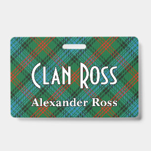 Badge Tartan Clan Ross Snappy