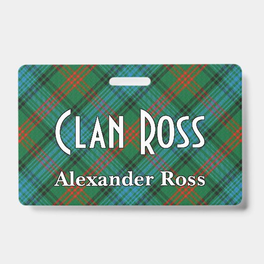 Badge Tartan Clan Ross Snappy (Avant)
