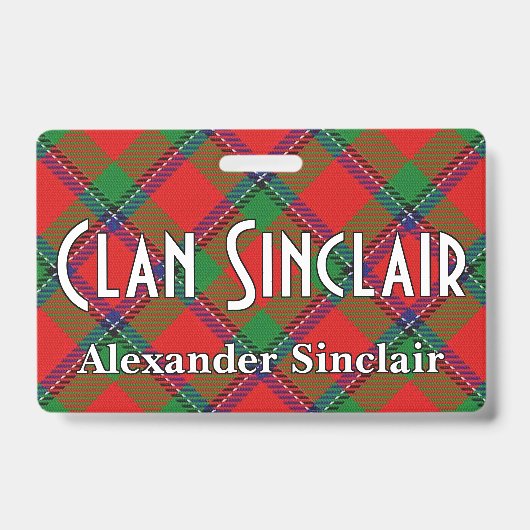 Badge Tartan Clan Sinclair Snappy (Avant)