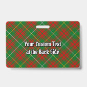 Badge Tartan de chasse Clan Bruce (Arrière)