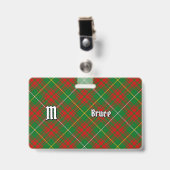 Badge Tartan de chasse Clan Bruce (Avant avec clip)