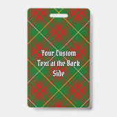 Badge Tartan de chasse Clan Bruce (Arrière)