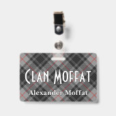 Badge Tartan de Clan Moffat Snappy (Avant avec clip)