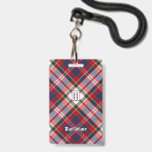 Badge Tartan de la robe du clan MacFarlane (Avant avec lanière)