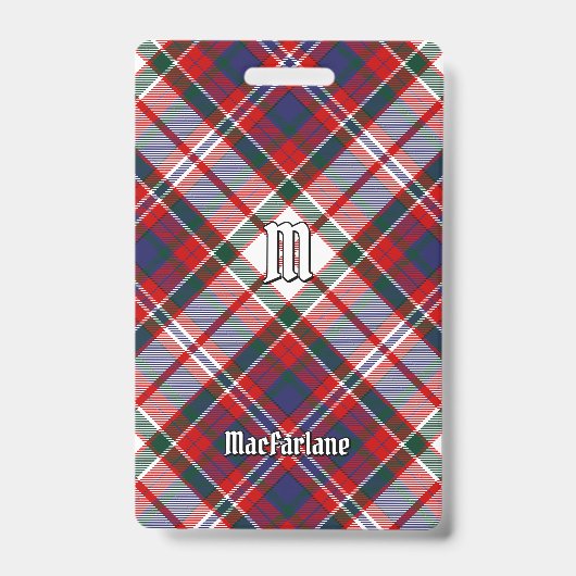 Badge Tartan de la robe du clan MacFarlane (Avant)
