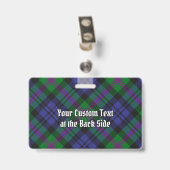 Badge Tartan du clan Baird (Arrière avec clip)