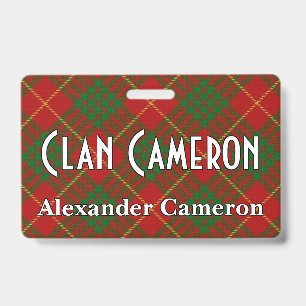 Badge Tartan du clan Cameron Snappy