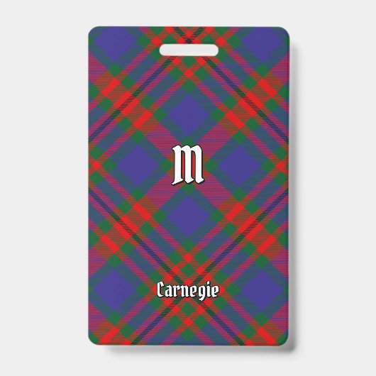 Badge Tartan du clan Carnegie (Avant)
