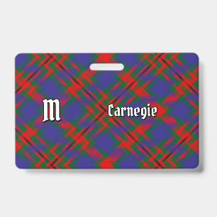 Badge Tartan du clan Carnegie