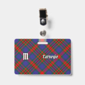 Badge Tartan du clan Carnegie (Avant avec clip)
