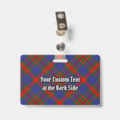 Badge Tartan du clan Carnegie (Arrière avec clip)