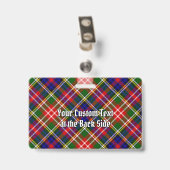 Badge Tartan du clan Christie (Arrière avec clip)