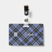 Badge Tartan du clan Clark (Avant avec clip)