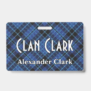 Badge Tartan du clan Clark et du clergé écossais Snappy