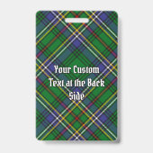 Badge Tartan du clan Cockburn (Arrière)