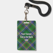Badge Tartan du clan Cockburn (Arrière avec lanière)