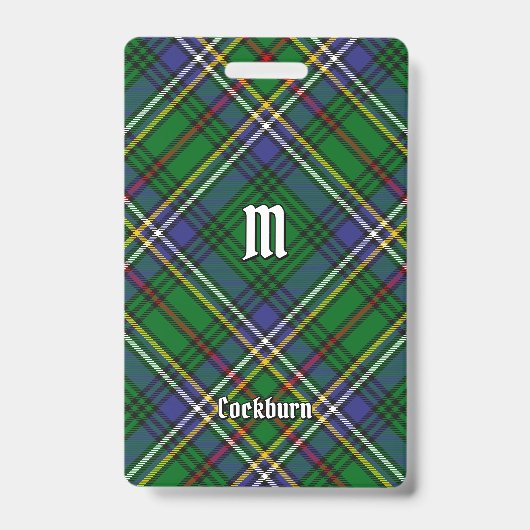 Badge Tartan du clan Cockburn (Avant)
