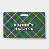Badge Tartan du clan Cockburn (Arrière)