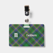 Badge Tartan du clan Cockburn (Avant avec clip)