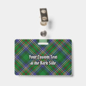 Badge Tartan du clan Cockburn (Arrière avec clip)