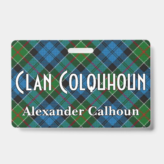 Badge Tartan du clan Colquhoun Snappy (Avant)
