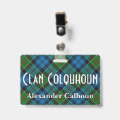 Badge Tartan du clan Colquhoun Snappy (Avant avec clip)