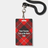 Badge Tartan du clan Cunningham (Arrière avec lanière)