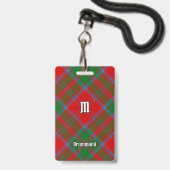 Badge Tartan du clan Drummond (Avant avec lanière)