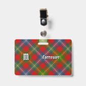 Badge Tartan du clan Forrester (Avant avec clip)