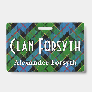 Badge Tartan du clan Forsyth Snappy