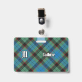 Badge Tartan du clan Guthrie (Avant avec clip)