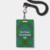 Badge Tartan du clan Henderson (Arrière avec lanière)