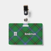 Badge Tartan du clan Henderson (Avant avec clip)