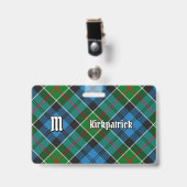 Badge Tartan du clan Kirkpatrick (Avant avec clip)