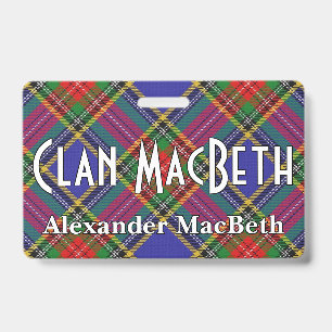 Badge Tartan du Clan MacBeth Snappy
