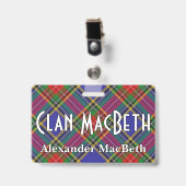 Badge Tartan du Clan MacBeth Snappy (Avant avec clip)
