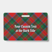 Badge Tartan du Clan MacDuff (Arrière)