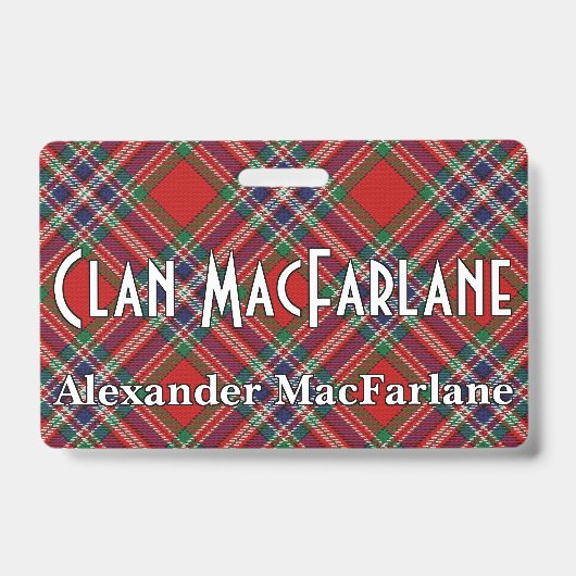 Badge Tartan du clan MacFarlane Snappy (Avant)