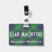 Badge Tartan du clan MacIntyre Snappy (Avant avec clip)