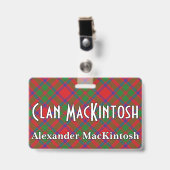 Badge Tartan du clan MacKintosh Snappy (Avant avec clip)