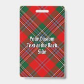 Badge Tartan du Clan MacLean (Arrière)