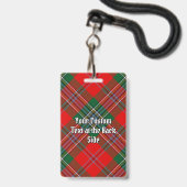 Badge Tartan du Clan MacLean (Arrière avec lanière)