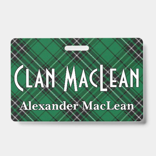 Badge Tartan du clan MacLean Snappy (Avant)