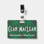Badge Tartan du clan MacLean Snappy (Avant avec clip)
