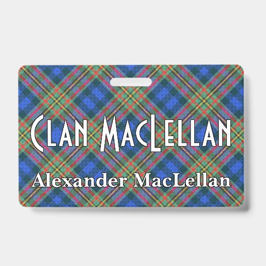 Badge Tartan du Clan MacLellan Snappy (Avant)