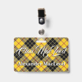 Badge Tartan du clan MacLeod de Lewis (Avant avec clip)