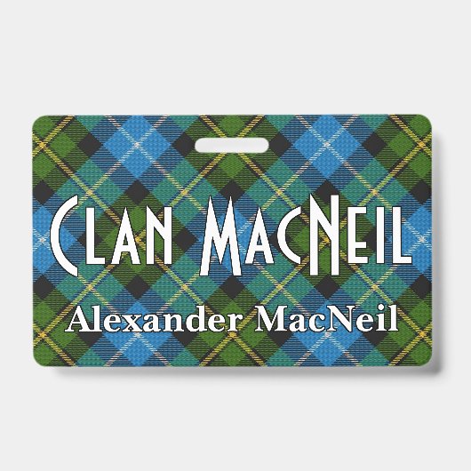 Badge Tartan du clan MacNeil Snappy (Avant)