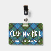 Badge Tartan du clan MacNeil Snappy (Avant avec clip)
