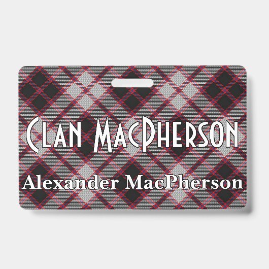 Badge Tartan du clan MacPherson Snappy (Avant)