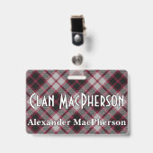 Badge Tartan du clan MacPherson Snappy (Avant avec clip)